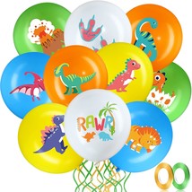 40 Pieces Dinosaur Latex Balloons 12 Inch Assorted Dinosaur Party Decoration Wit - £14.89 GBP