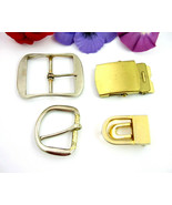 Lot of 4  BELT BUCKLES Vintage Goldtone Silvertone U Shaped GRABBER  Mad... - $17.76 CAD