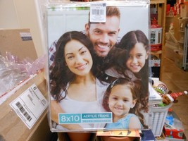 Clear Acrylic Vertical Picture Photo Desk Frame 10&quot; X 8&quot; Slant Easel Back - $202.26 MXN