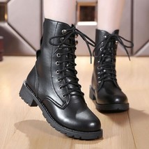 New Buckle Winter Motorcycle Boots Women British Style Ankle Boots Gothic Punk L - £37.10 GBP