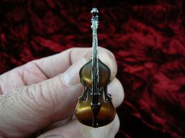 (M-12-A) STRING BASS 3D Tac pin JEWELRY brooch I love miniature MUSIC in... - $29.22