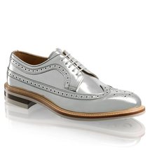 Oxford Wing Tip Brogue Toe White Formal Dress Handmade Leather Lace up Shoes - £120.63 GBP