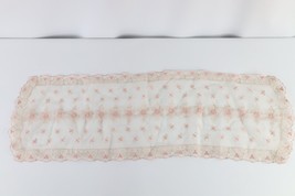 Vintage Antique Japan Hand Embroidered Cherry Blossom Silk Lace Sheer Sc... - $69.25