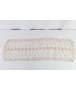 Vintage Antique Japan Hand Embroidered Cherry Blossom Silk Lace Sheer Sc... - $97.14 CAD