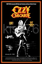 Ozzy Osbourne / Randy Rhoads &quot;20 x 30&quot; DOAMM Tour Rosemont Horizon Custo... - £32.05 GBP