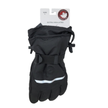 Canada Weather Gear Mens Extra Insulated Gloves Black Fleece Warm Size L New - £25.43 GBP