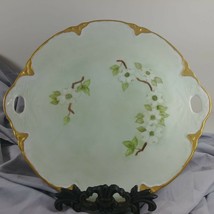 Vtg. Ceramic Serving Plate Platter w/ Handles Hand Painted Signed Effie ... - $60.99