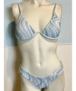 Shein Blue and White Striped with Underwire Top Two Piece Bikini Size M - €8,18 EUR