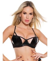 Darque PVC Cutaway Cup Strappy Bra Black - £22.39 GBP