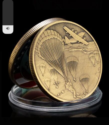 US 82nd Airborne Division Get Your Boots To The Ground Bronze Plated Coin Item image 2