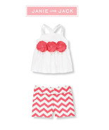 Janie and Jack girls &quot;Summer Rose&quot; 2 Pc  shorts &amp; halter Set New Size 12... - £46.70 GBP