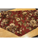 Waverly Floral Grape Vintage Valance Pointed Merlot Maroon Butterfly 37x24” - $24.74