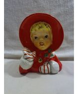 Vtg 1956 Relpo Reliable Glassware &amp; Pottery Christmas Lady Head Vase 308... - $81.95