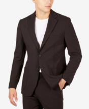 Michael Kors Kuffs MKtech Men&#39;s Solid Modern-Fit Suit Jacket Only Black-46L - £67.13 GBP