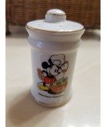 Walt Disney Productions Chef Mickey Mouse Porcelain Spice Salt Pepper Sh... - £7.94 GBP