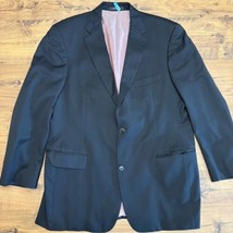 Hugo Boss 46L Pasolini/Movie Solid Black Super 100 Wool 2-Btn Blazer Jacket READ - $45.55