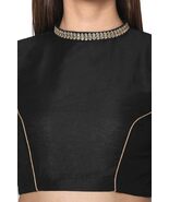 Elegant Black Readymade Saree Blouse for Women | Designer Half Sleeve Party Wear - $20.00