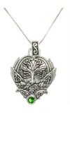 Jewelry Trends Celtic Green Man Trinity Sterling Silver Pendant Necklace 18&quot; - £51.18 GBP