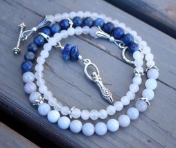 Pregnancy Tracking Necklace - Pick your charm - Milky Way - Lapis lazuli, chalce - £38.53 GBP