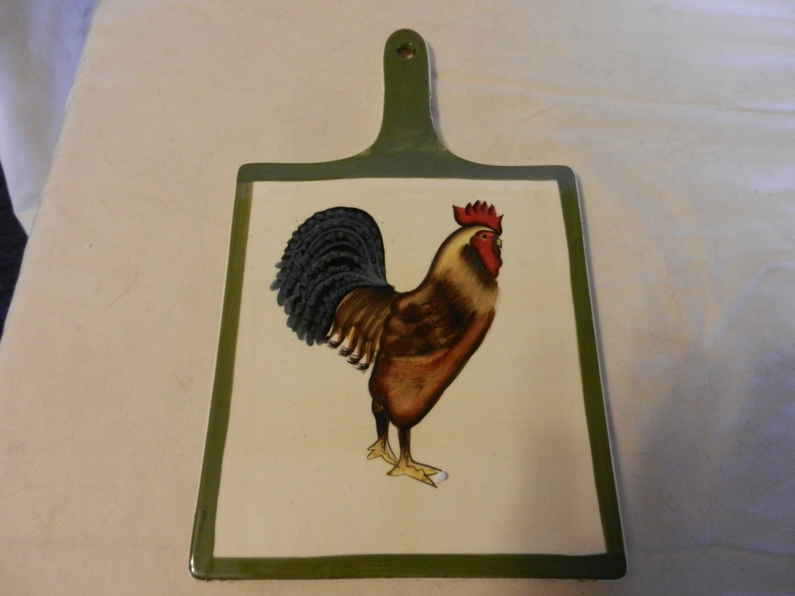 Primary image for Rooster Ceramic Trivet or Wall Hanging from Baum Bros. Rooster Strut Collection