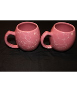 (2) Pink Marbled Design 4&quot; High Coffee Mugs - $39.00