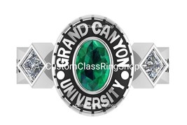Custom Oval Cut Class Ring Graduation Personalized University Ring For Woman - £102.08 GBP