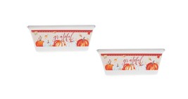 Pack of 2 Harvest-Themed Ceramic Mini Loaf Pans, 3 in x 6.5 in x 2.7 in - £7.98 GBP