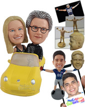 Personalized Bobblehead Dazzling couple driving a car  - Motor Vehicles ... - $239.00