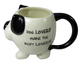 Puppy Dog COFFEE CUP or PLANTER Dog Lovers Make the Best Lovers MUD PIE 4&quot; - £9.91 GBP