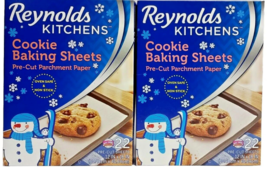 2X Reynolds Kitchens Cookie Baking Sheets Pre-Cut Parchment Paper 22 Cou... - £15.68 GBP