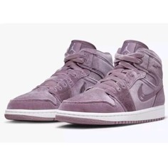 Nike Air Jordan 1 Mid SE Shoes &quot;Velvet&quot; Purple Smoke DQ8397-500 Women&#39;s ... - $89.00