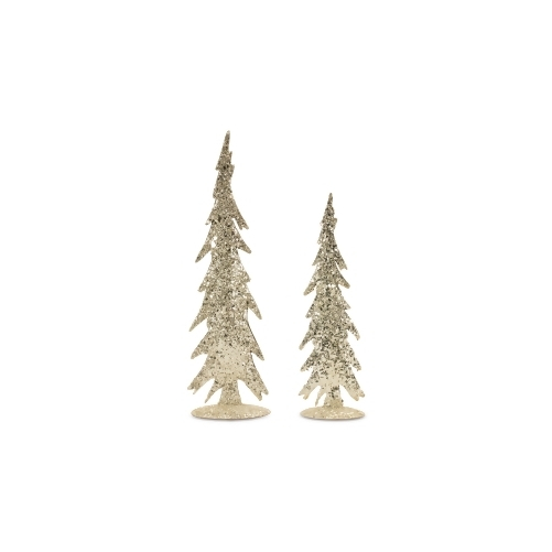 Gold Mosaic Glass Pine Tree (Set of 2) - $64.47