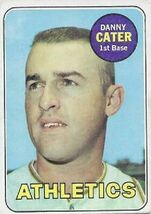1969 Topps Danny Cater Oakland Athletics Baseball Card #44, Collect or C... - $1.95
