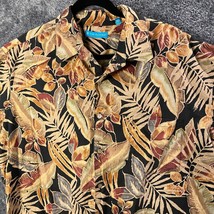 Vintage Tori Richard Hawaiian Shirt Mens 2XL XXL Beige Floral Print USA Made - £14.70 GBP