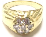 Diamond Men&#39;s Cluster ring 14kt Yellow Gold 347368 - £562.18 GBP