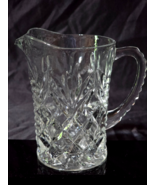 Vintage ANCHOR HOCKING 4.625&quot; Mini Pitcher / Creamer PRESCUT Pattern Glass - $5.98