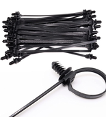 Push Mount Zip Ties, 8 Inch Cable Zip Tie Black Wire Tie with Push Pin F... - $23.00