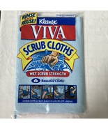 Vintage Kleenex Viva Scrub Cloths Reusable Wipes 6 Count Package New - $11.88