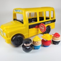 Vintage Fisher Price Little People School bus with 4 people Figures 1991 - £13.96 GBP