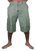 LRG Steady Rocking Men&#39;s Dark Olive Cargo Shorts Size: 28 - $29.96
