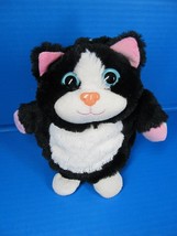 Pop Out Pets Cat  Plush Toy 3 in 1 Reversible Tabby Tuxedo Snowball White Black - $14.03