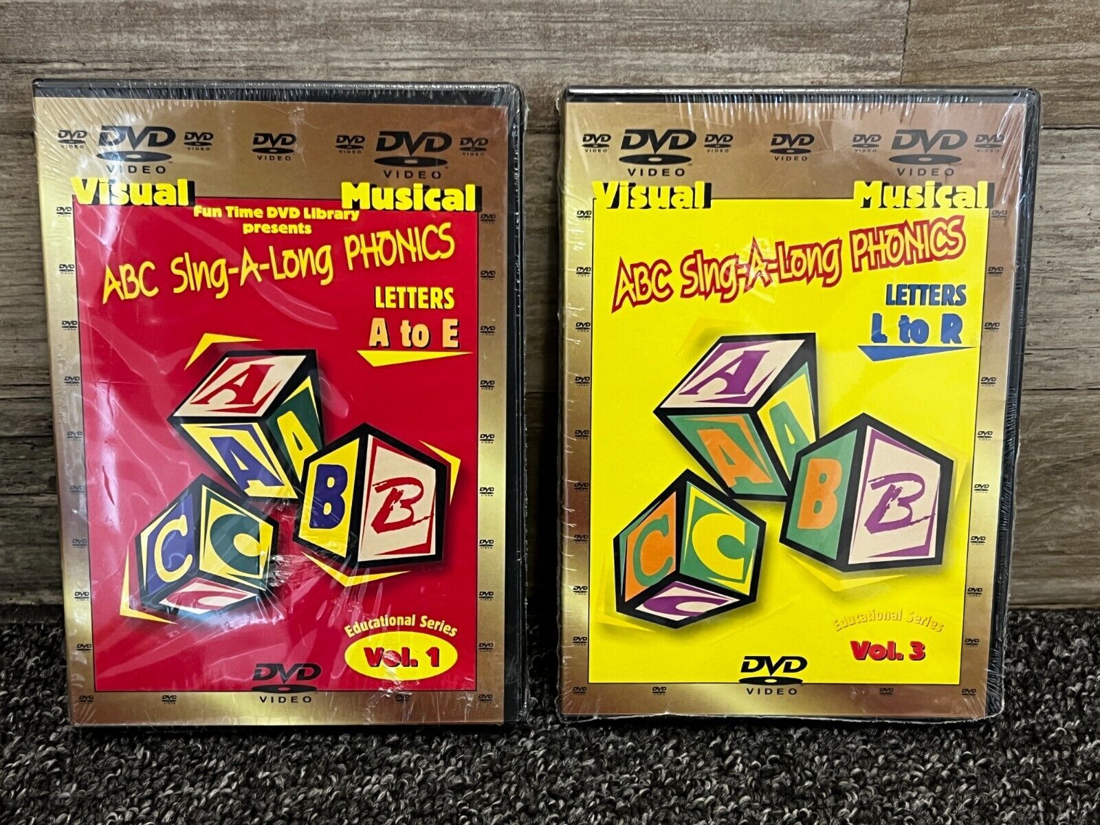 ABC Sing-A-Long Phonics Vols 1 & 3 Letters A to E & L To R Educational DVDs - $13.54