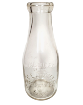 Vintage 1930&#39;s G E Dewitt Dairy Washington St One Quart Milk Bottle - £19.62 GBP