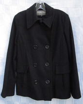 Pacific Trail Black Wool Blend Classic Peacoat Pea Coat Jacket Womens Si... - $18.99
