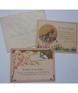 Vintage 2 Art Deco Baby Shower Gift Cards 1920s  - £6.27 GBP