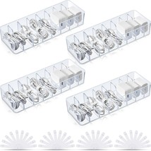 4 Pcs Clear Plastic Charger Cord Organizer Box, Cord Storage Box, Electronics Ca - £37.95 GBP