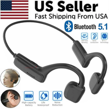 Bone Conduction Headphones Bluetooth 5.1 Wireless Earbuds Outdoor Sport ... - $14.65