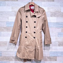 Banana Republic Flared Double Breasted Trench Coat Beige Tan Belted Wome... - $69.29