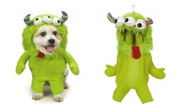 MPP Green Three Eyed Monster Dog Costume Super Soft Quality Fabric Funny... - $27.45+