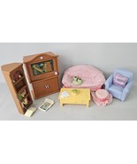 Fisher Price Loving Family Dollhouse Living Room Tv Couch Recliner Bundl... - $26.68